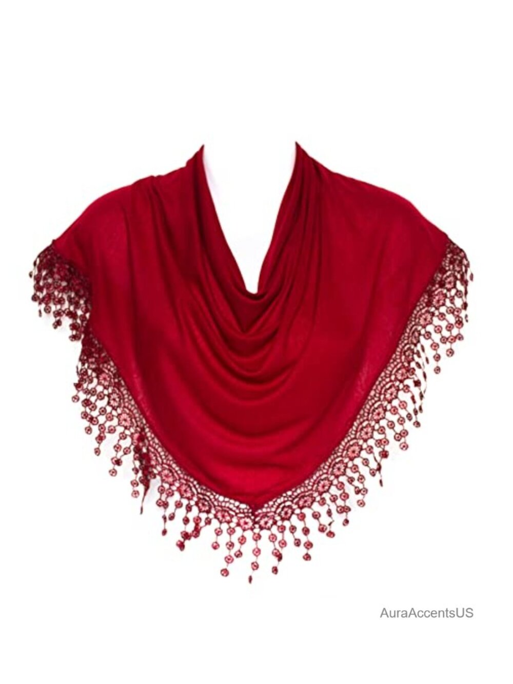 Women's Viscose Fashion Scarf with Fringe